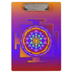 SRI YANTRA voll gefärbt + Ihre Ideen Klemmbrett
