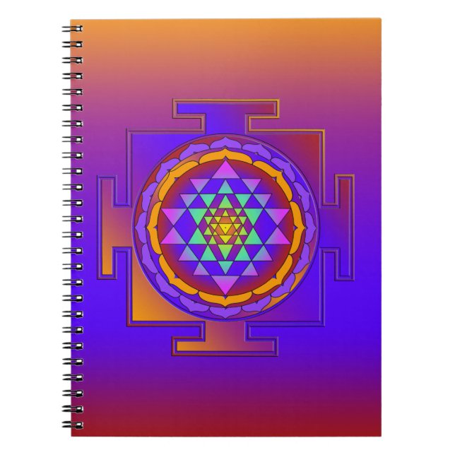 SRI YANTRA voll gefärbt + Ihre Ideen Notizblock (Vorderseite)
