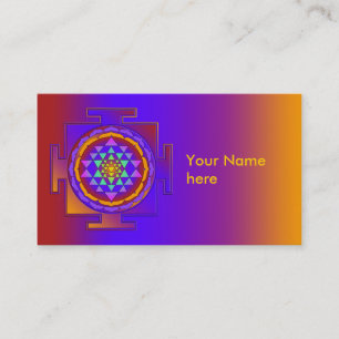 SRI YANTRA voll gefärbt + Ihre Ideen Visitenkarte
