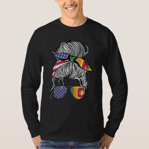 Srilankisch-amerikanischer Patriot Gezüchtete Stol T-Shirt