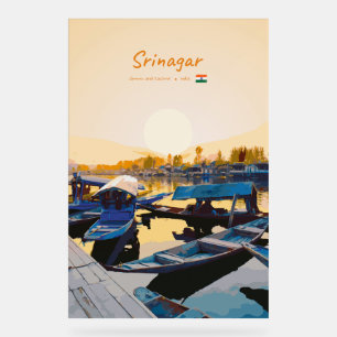 Srinagar, Indien - Dal Lake Shikara Boote Acrylschild