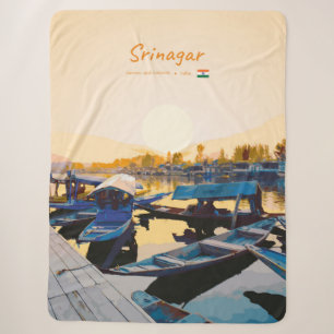 Srinagar, Indien - Dal Lake Shikara-Boote Sherpadecke