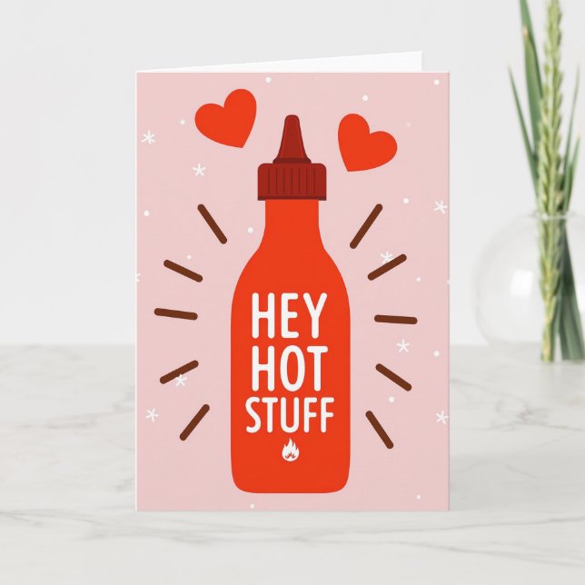 Sriracha Love Hot Stuff Karte (Vorderseite)