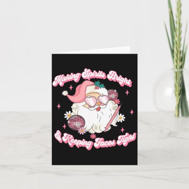 Srits hell & strahlend Keeng Gesichter straff Chri Karte (Vorderseite)