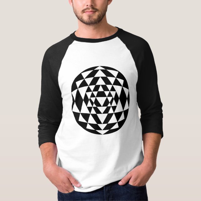 Sriyantra-kugelförmiglinien-n T-Shirt (Vorderseite)