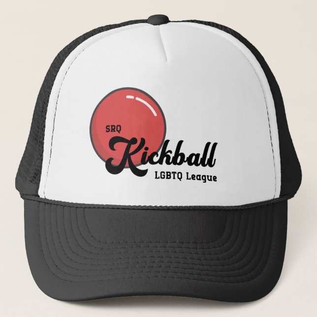 SRQ Kickball Trucker Hat Truckerkappe (Vorderseite)