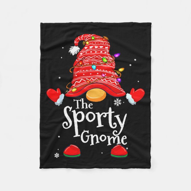 Srty Gnome - Xmas Family Matching Funny Christmas  Fleecedecke (Vorderseite)