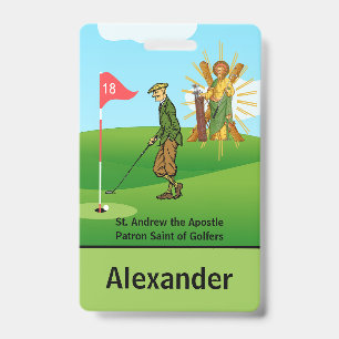 SS. André et Jude avec badge de 2 golfeurs masculi