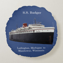SS Badger Rundkissen Rundes Kissen