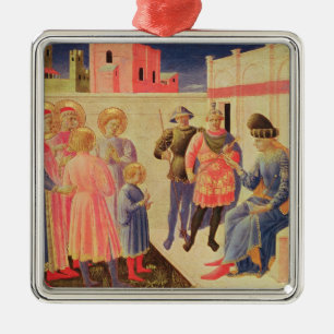 SS. Cosmas und Damian vor Diocletian Ornament Aus Metall