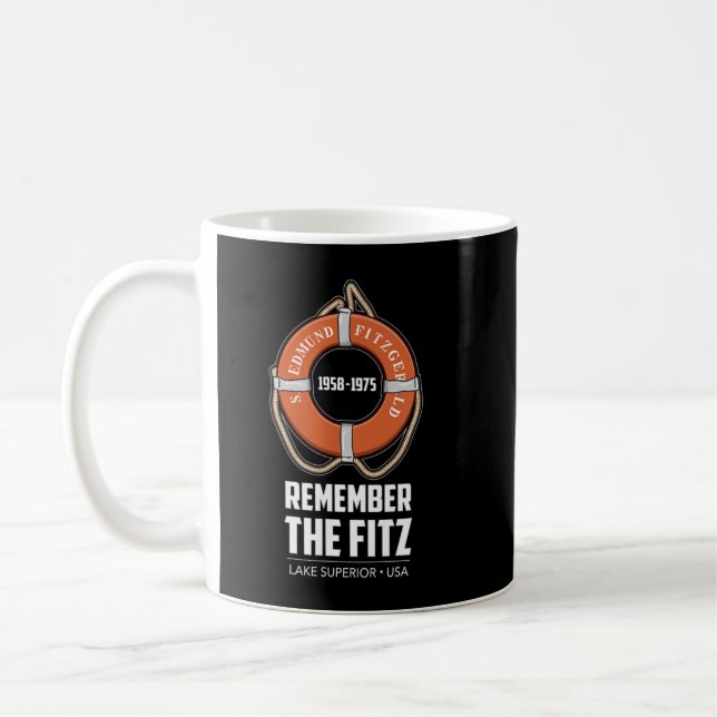 SS Edmund Fitzgerald Lake Superior Iron Ore Detroi Kaffeetasse (Links)