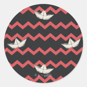SS Georgie Boat Zickzack Pattern Runder Aufkleber