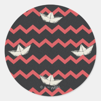 SS Georgie Boat Zickzack Pattern Runder Aufkleber