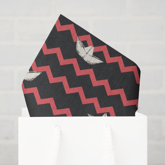 SS Georgie Boat Zickzack Pattern Seidenpapier (Geschenktüte)