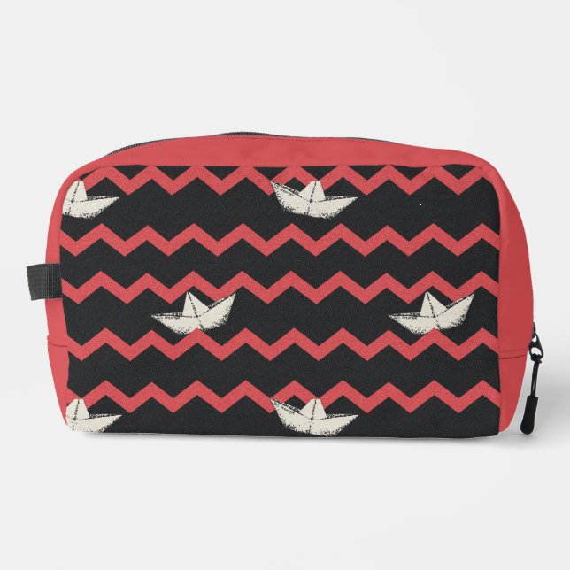 SS Georgie Boat Zickzack Pattern Waschbeutel (Vorderseite)