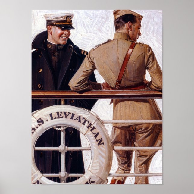 SS Leviathan, 1918, von Joseph Christlich Leyendec Poster (Vorne)