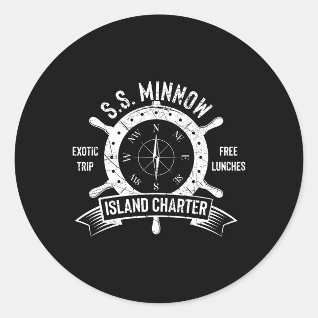 Ss Minnow Tour Runder Aufkleber (Vorderseite)
