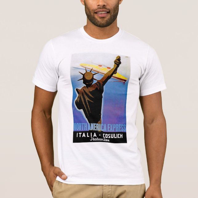 ss Rex vorbeiführende Freiheitsstatue T-Shirt (Vorderseite)