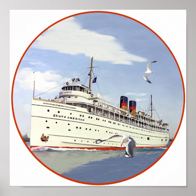 SS Südamerika Poster (Vorne)