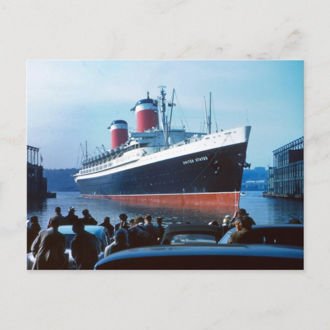 SS United States 1957 Postkarte (Vorderseite)
