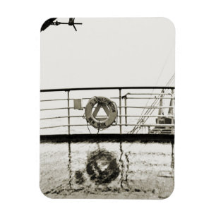 SS Washington Luxury Liner Cruise Ship 1930s Deck Magnet