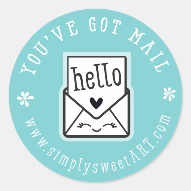 SSA STICKER - Sie haben Mails got - Minze (Vorderseite)