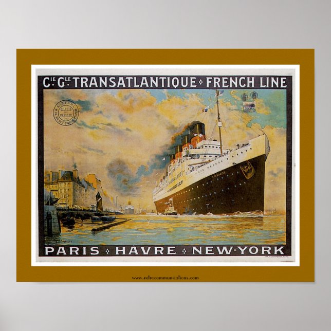 ssFrance (1912) French Line Poster (Devant)