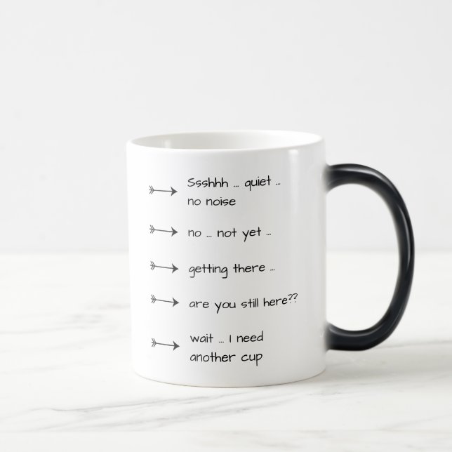 Sshhh Quiet No Noise Fun Coffee Cup Magic Tasse (Rechts)