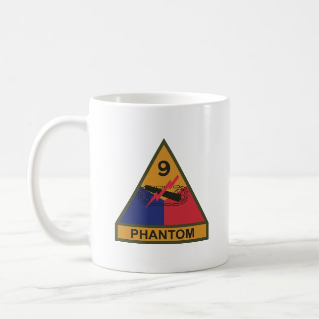 SSI - 9. gepanzerte Division mit Namensband Kaffeetasse (Links)