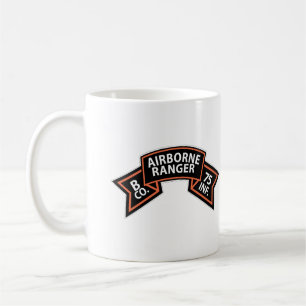 SSI - B Co 75. Infanterie (Ranger) Scroll Kaffeetasse
