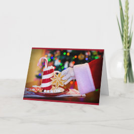Ssntas Cookies & Hot Cocoa Rezept Weihnachtskarte Karte