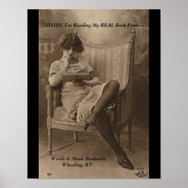 ssshh ich lese gerade echte Bücher Poster (Vorne)