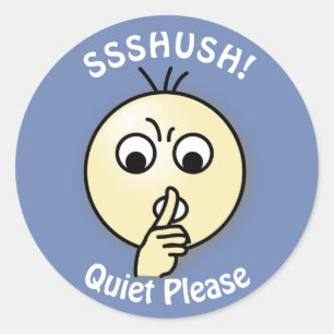 Ssshush Ruhe bitte Runder Aufkleber