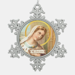 St. Adelaide, Kaiserin Heiliger Römer (LT 03) Schneeflocken Zinn-Ornament