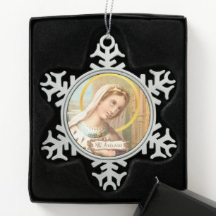 St. Adelheid, Heilige Römische Kaiserin (LT 03) Schneeflocken Zinn-Ornament