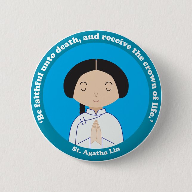 St. Agatha Lin Button (Vorderseite)