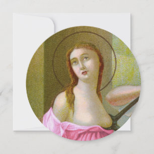 St. Agatha (M3) 5,25"x 5,25" Circular Grußkarte