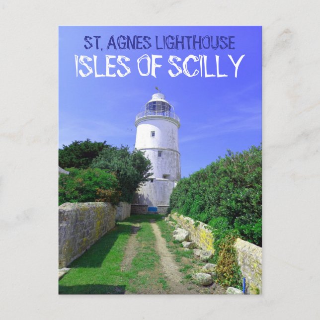St. Agnes Leuchtturm - Isles Of Scilly Postkarte (Vorderseite)