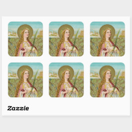 St. Agnes of Rome (BC 01) Quadratischer Aufkleber