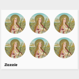 St. Agnes of Rome (BC 01) Runder Aufkleber
