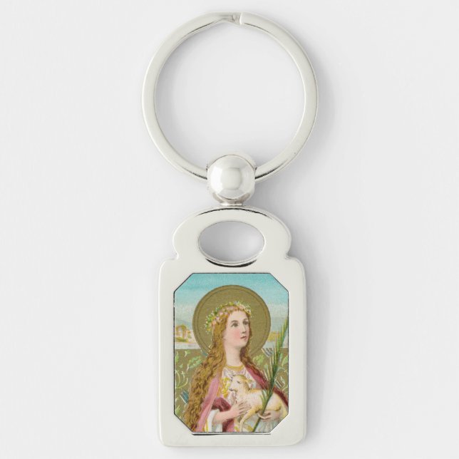 St. Agnes of Rome (BC 01) Schlüsselanhänger (Vorderseite)