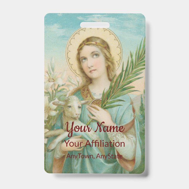 St. Agnes of Rome (MH 01) Ausweis (Vorderseite)