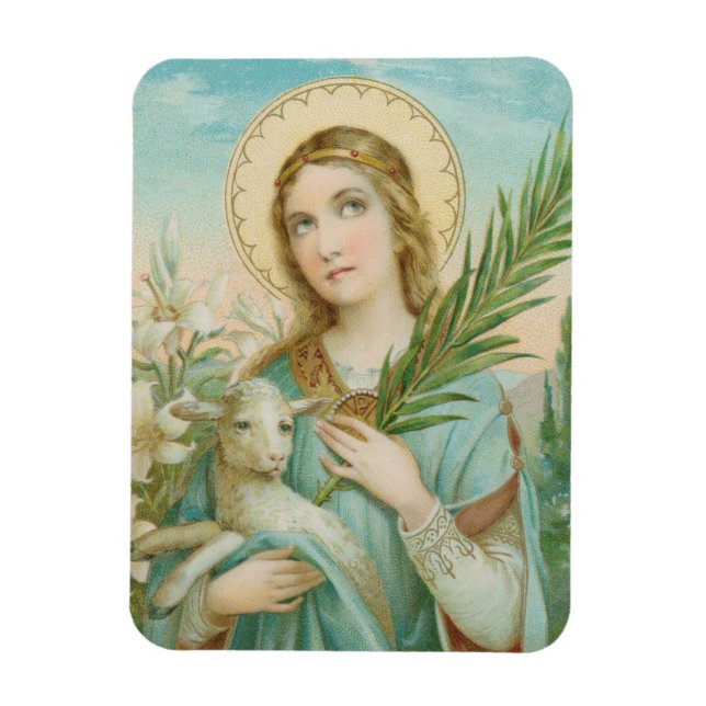 St. Agnes of Rome (MH 01) Magnet (Vertikal)