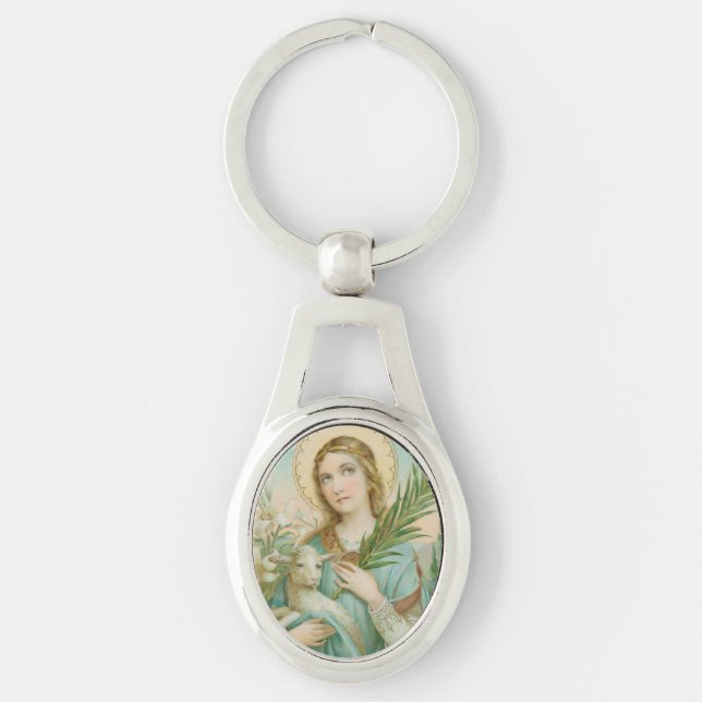 St. Agnes of Rome (MH 01) Schlüsselanhänger (Vorderseite)