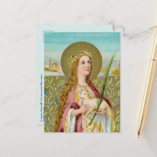 St. Agnes von Rom (01 v. Chr.) Postkarte