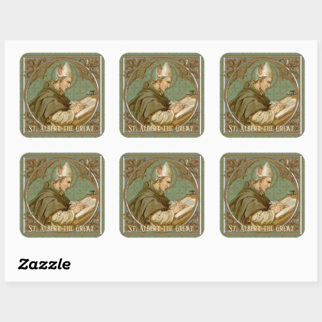 St. Albert the Great (BK 013) Quadratischer Aufkleber (Blatt)