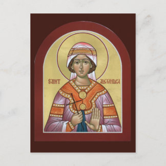 St. Alexandra Praetkarte Postkarte