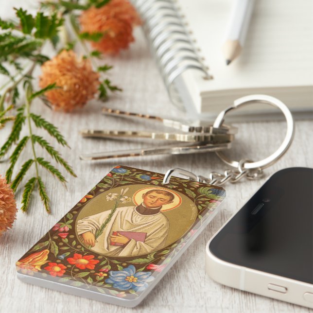St. Aloysius Gonzaga (PM 01) Single Schlüsselanhänger (Vorderseite rechts)