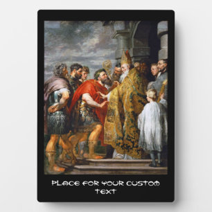 St. Ambrose und Kaiser Theodosius Paul Rubens Fotoplatte