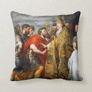 St Ambrose und Kaiser Theodosius Paul Rubens Kissen